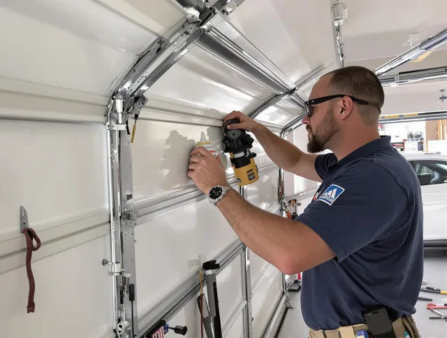 Rosemead Garage Door Repair technician quieting a noisy garage door in Rosemead