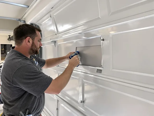 Garage door panel repair by Rosemead Garage Door Repair in Rosemead