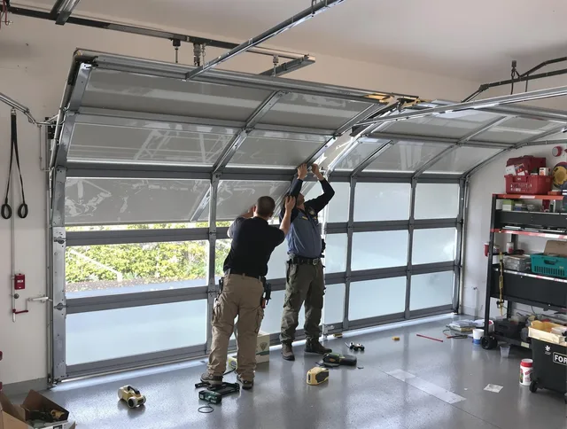Rosemead Garage Door Repair expert performing precise panel replacement on Rosemead garage door